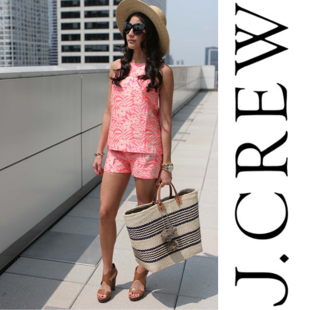 J.Crew Shell in Plumeria Jacquard Top & Shorts 🌷